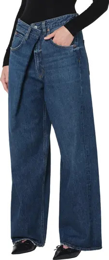 AGOLDE Vana Fold Waistband Wide Leg Jeans | Nordstrom | Nordstrom