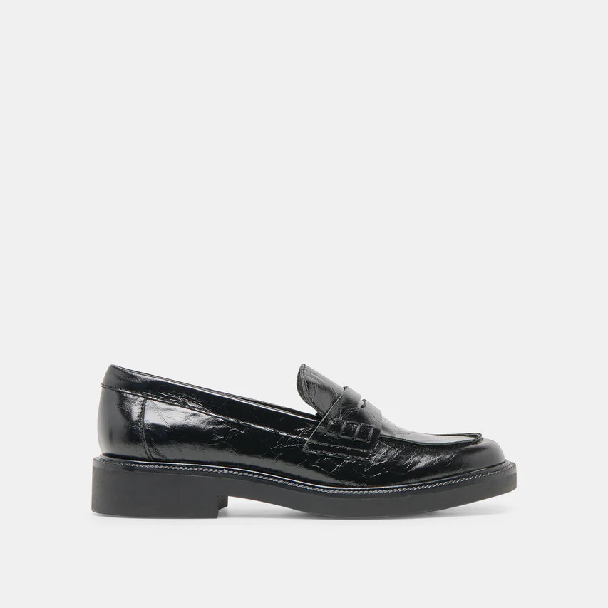 Tiggy Midnight Crinkle Patent Loafers | Dolce Vita | DolceVita.com