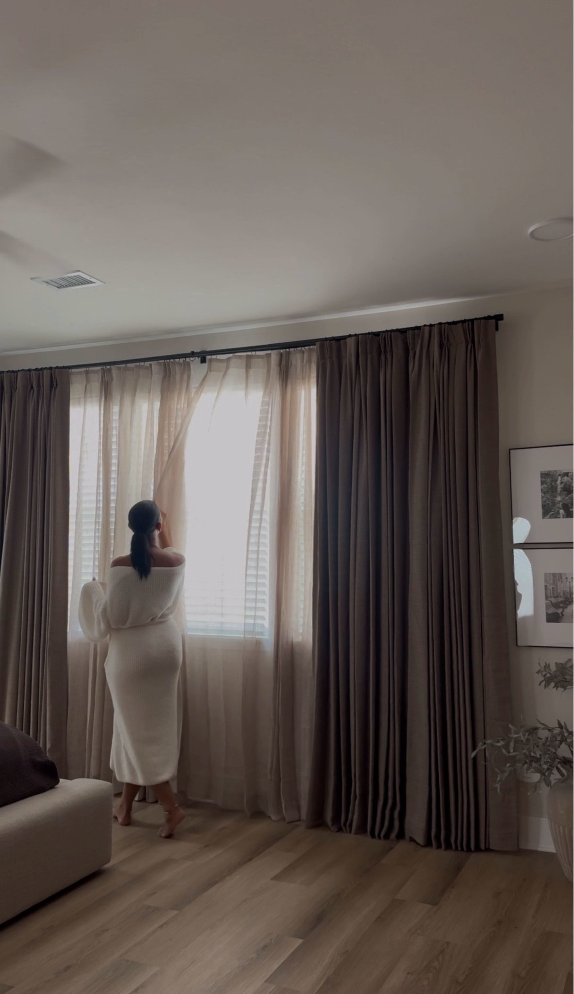 My Bedroom:
Joy 100% European Flax Linen Sheer Curtain Pleated In color Beige, pinch pleat. 

My Office:
Patti Premium 100% Belgian Flax Linen Curtain Pleated In color Natural, French pleat, unlined. 

@TWOPAGES