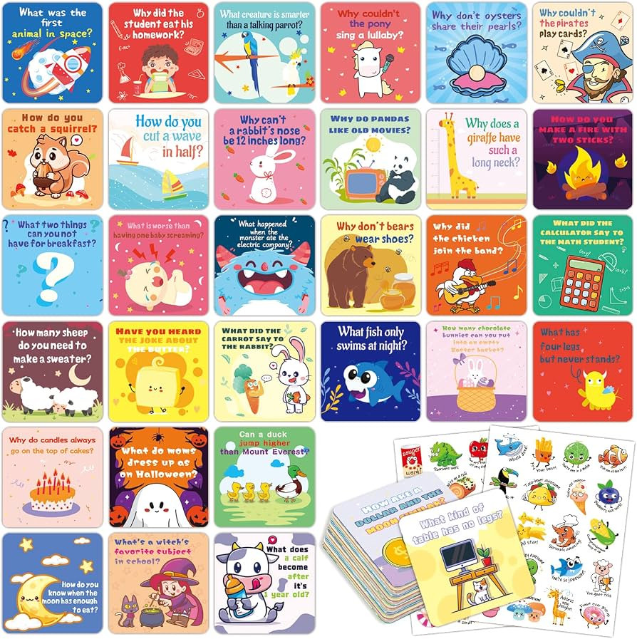 160 Joke Cards for Kids Lunch Box Jokes for Kids, Inspirational Lunch Notes for Boys Girls Studen... | Amazon (US)