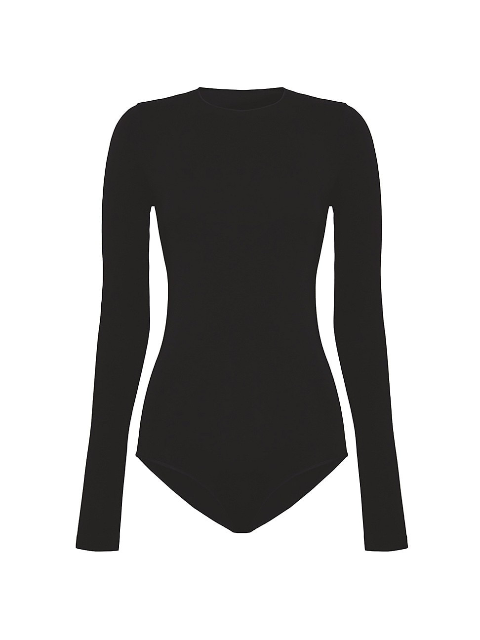 Women's Round Neck Long-Sleeve Bodysuit - Black - Size Medium | Saks Fifth Avenue