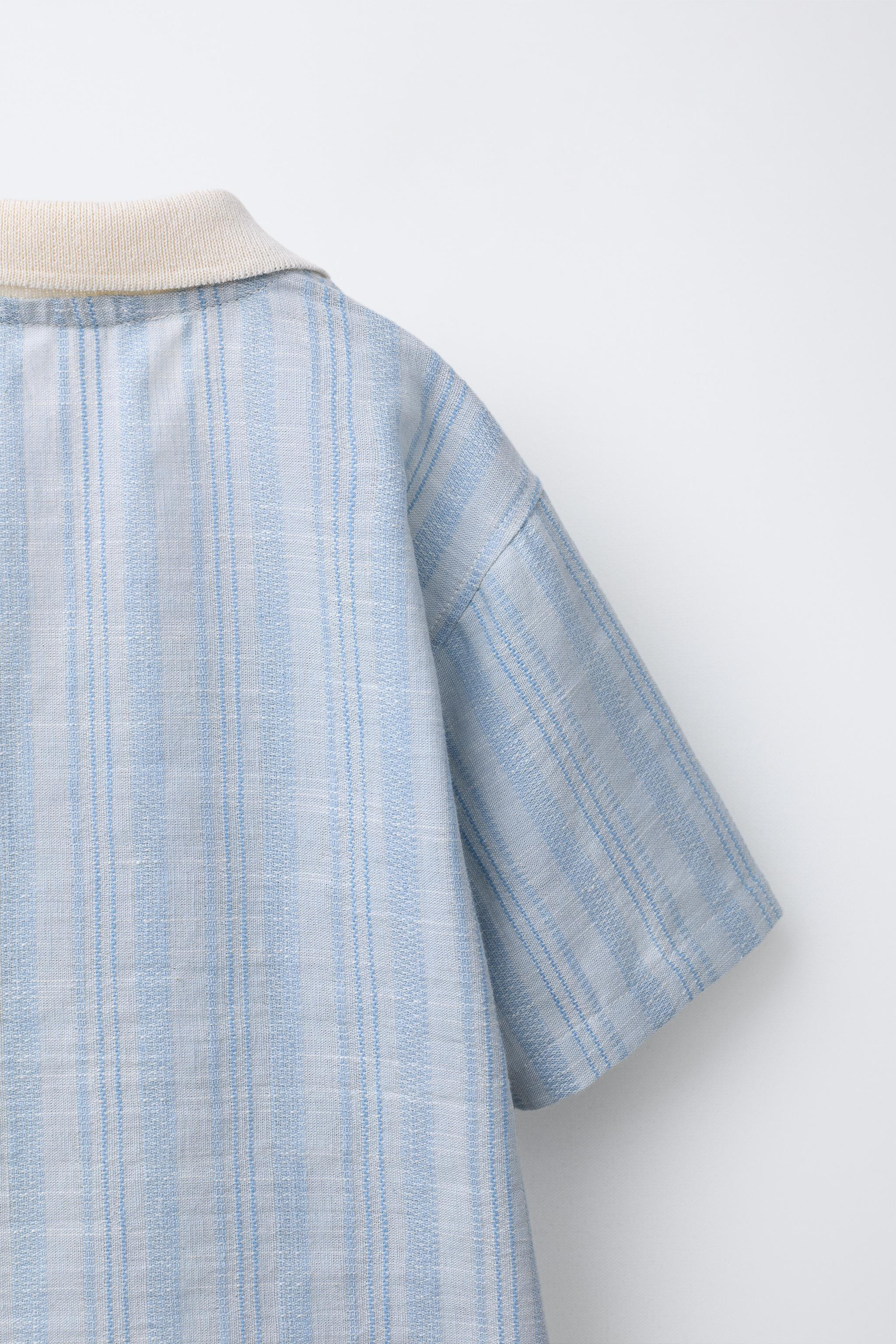 STRIPED SHIRT WITH COTTON AND LINEN | Zara US