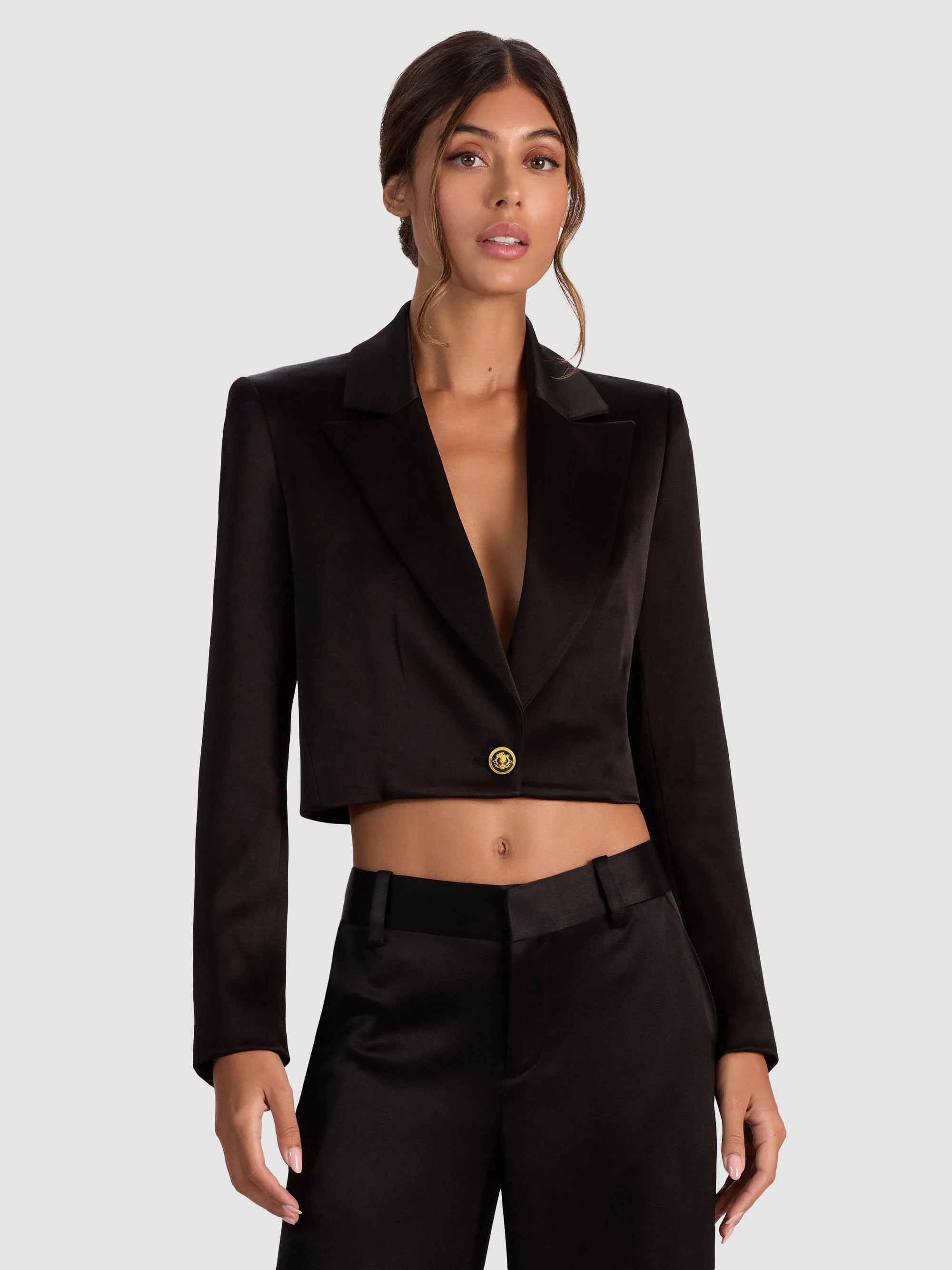 INES CROPPED BOXY BLAZER | Alice + Olivia