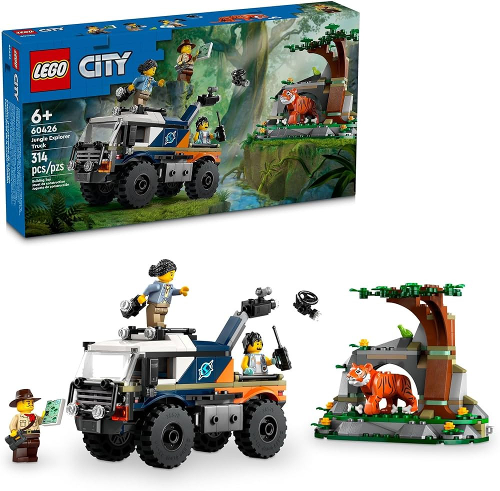 LEGO City Jungle Explorer Off-Road Truck, Jungle Toy Building Set for Kids Aged 6 and Up, Fun Bir... | Amazon (US)