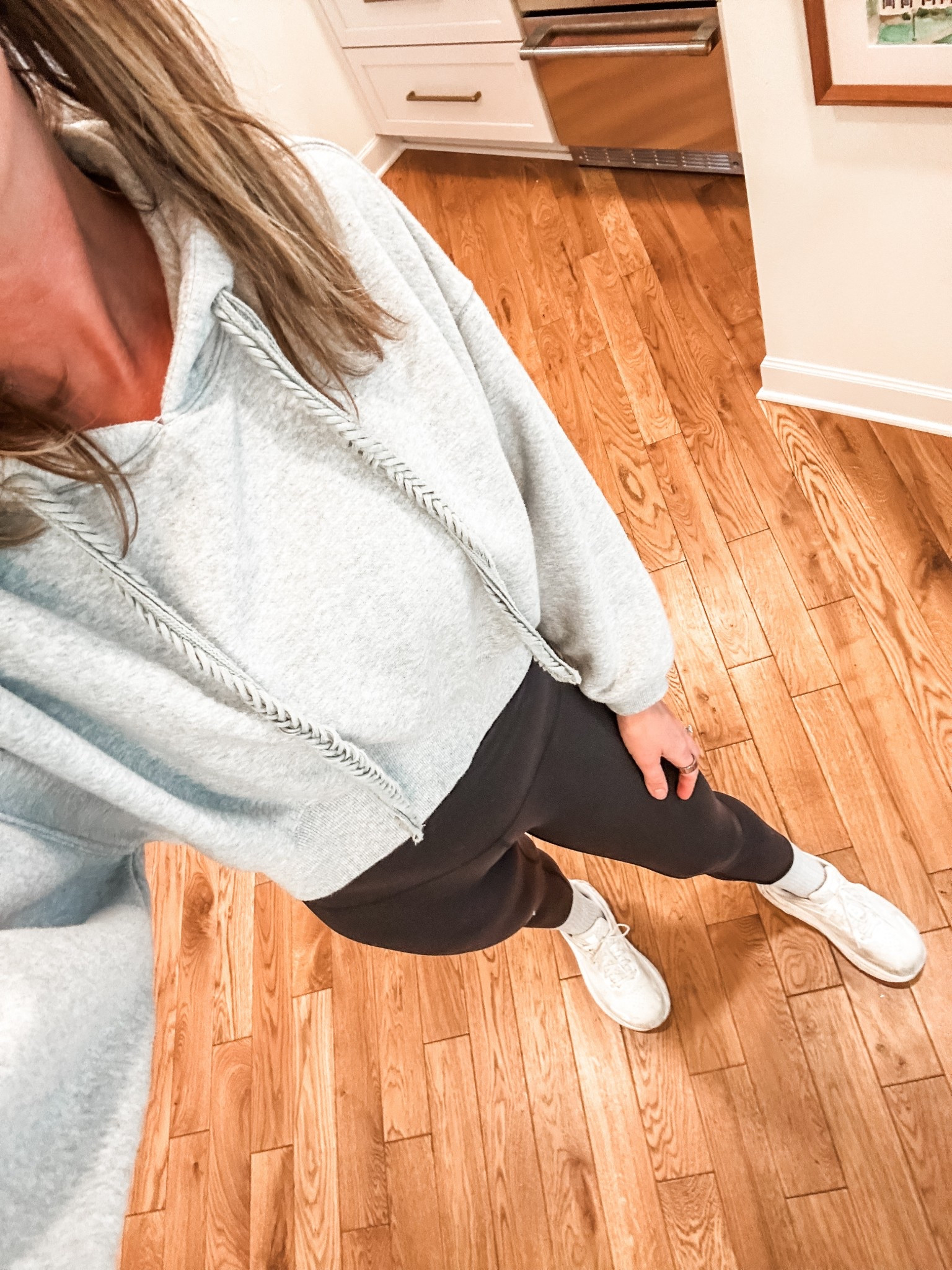 OOTD- I intended to work out before preschool pickup but isn’t that how life goes sometimes 🫠 at least this ultra clearance sweater is on sale in the perfect bright blue color for my spring girlies!! 

#LTKSaleAlert #LTKootd #LTKgrwm