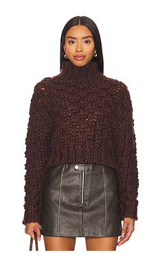 Lovers and Friends Jolene Knit Sweater in Chocolate Brown from Revolve.com | Revolve Clothing (Global)