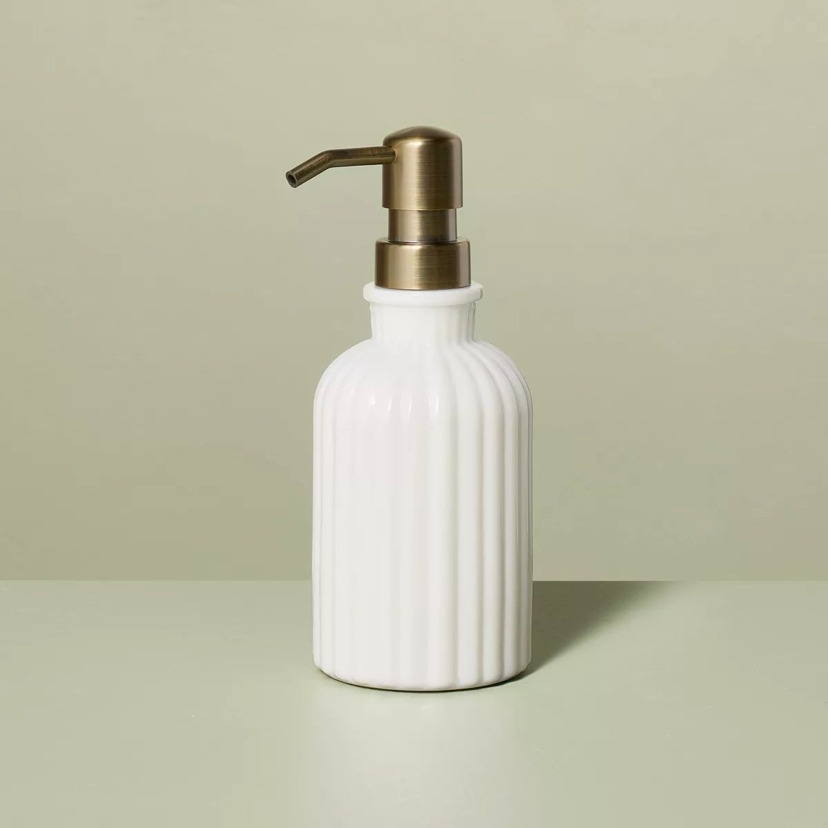 Fluted Milk Glass Soap Pump - Hearth & Hand™ with Magnolia | Target