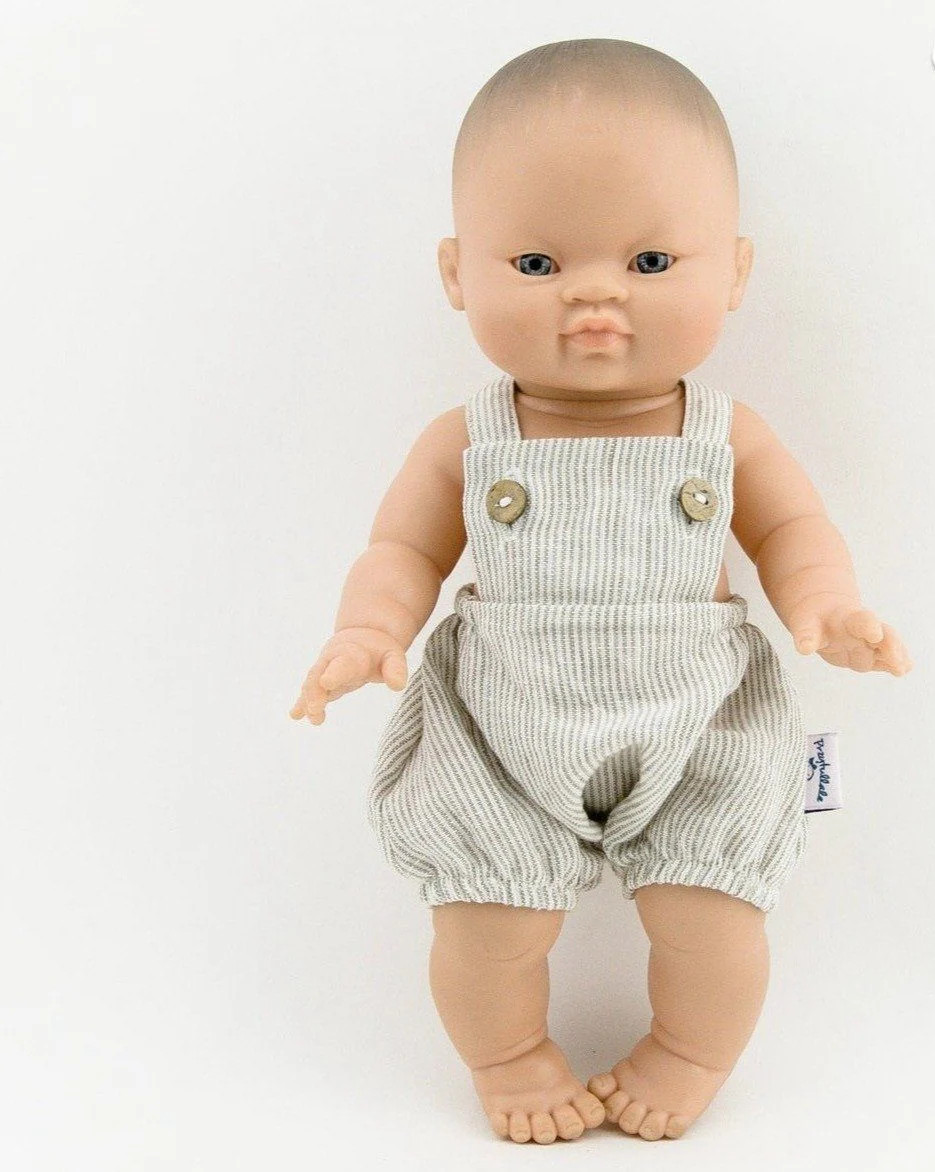 MiniKane Little Asian Baby Boy Doll - Blue Eyes | Bohemian Mama