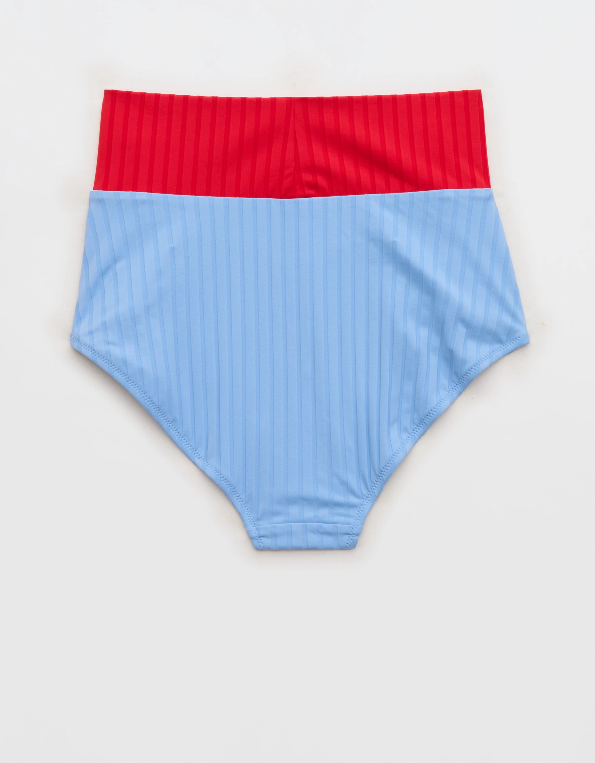 Aerie Ribbed High Waisted Full Coverage Bikini Bottom | Aerie