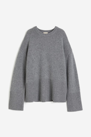 Cashmere jumper - Grey - Ladies | H&M GB | H&M (UK, MY, IN, SG, PH, TW, HK)