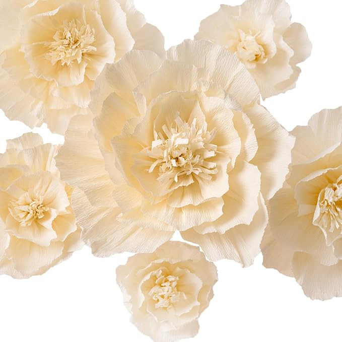 Amazon.com: MEJOY Crepe Paper Flowers Decoration for Wall, Flowers for Wedding Decor,Flower Backd... | Amazon (US)