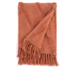 Shiraleah Light Weight Ginger Haven Tufted Throw with Fringe | Target