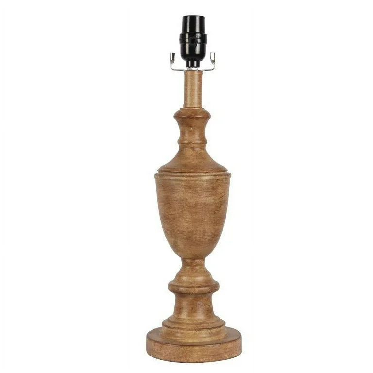 Simplee Adesso 18.5" Height Wood Finish Turned Lamp Base, Transitional Design, Idea for Any Room | Walmart (US)