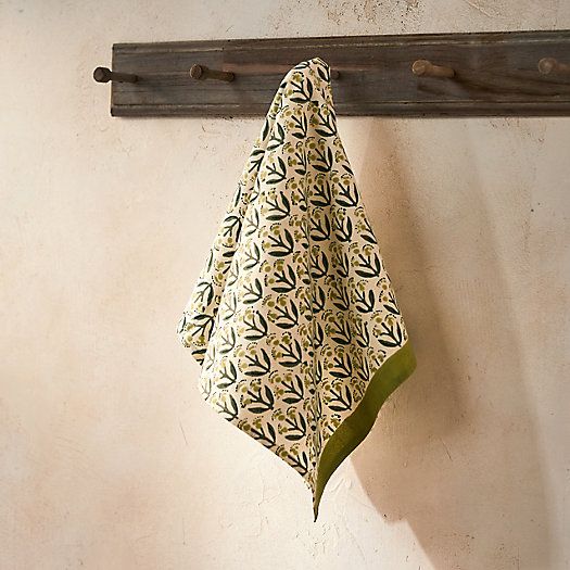 Emerald Leaves Dish Towel | Terrain