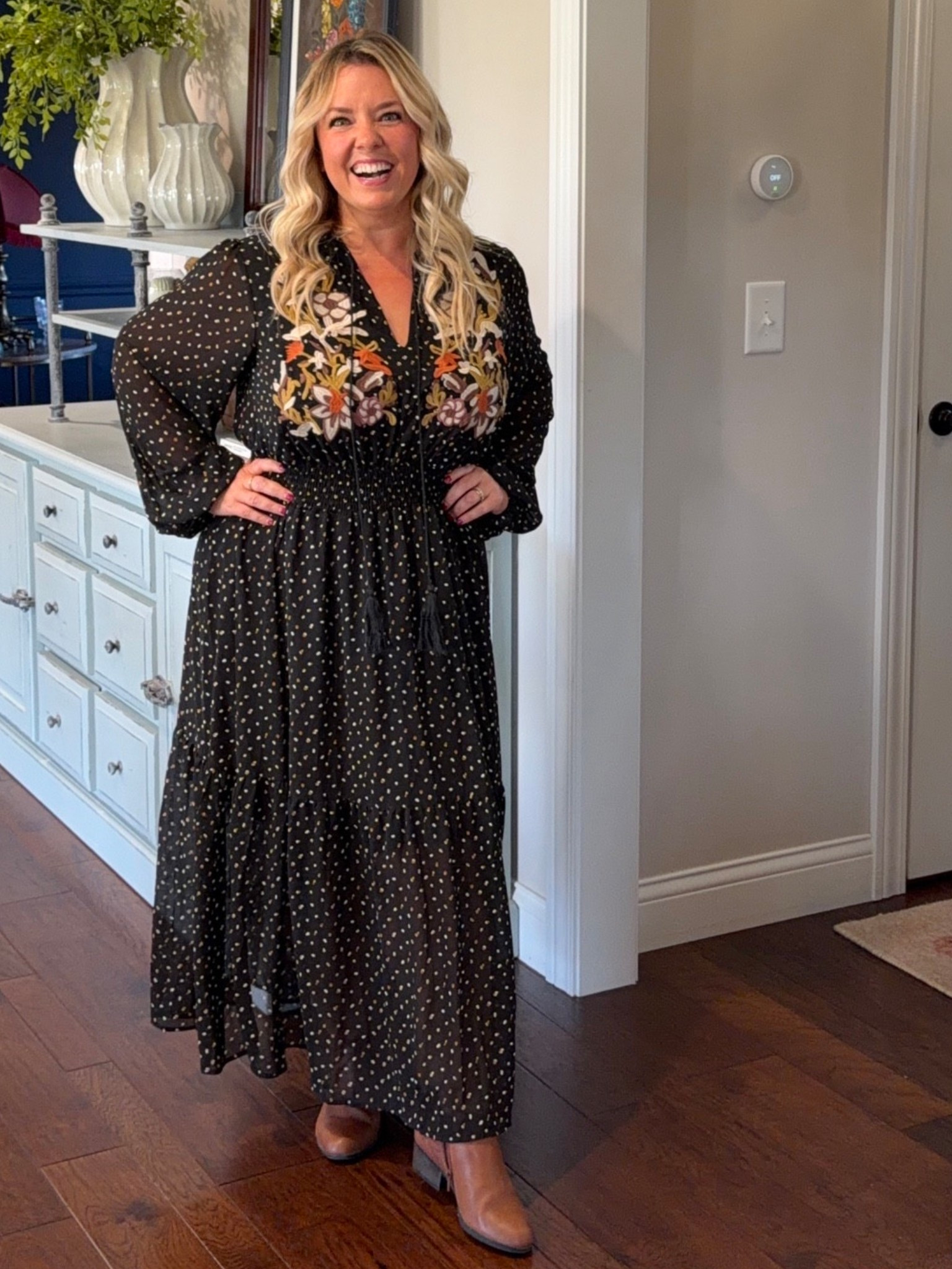 I really thought the flowers on the top of this maxi dress would be printed bc the price is so good on this but they are actually embroidered! Wearing my true sz 12 here. I linked everything from my recent Shein order as I know that site scares some people but I sorted through the not so great stuff to find you all the GREAT ones! Scroll my LTK to see them all styled & remember Shein offers FREE returns so don’t be scared to try them! 

#LTKFindsUnder50 #LTKMidsize #LTKPetite