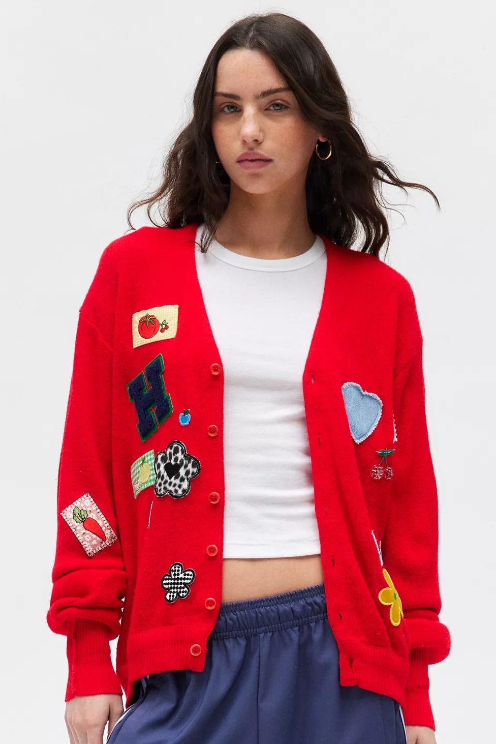 Urban Renewal Remade Golf Patch Cardigan | Urban Outfitters (US and RoW)