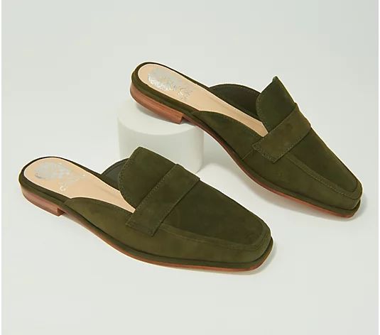 Vince Camuto x Fashion Jackson Leather Mules - Relondie - QVC.com | QVC