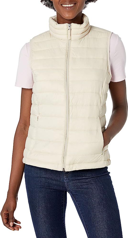 Amazon Essentials Women's Lightweight Water-Resistant Packable Down Vest | Amazon (US)