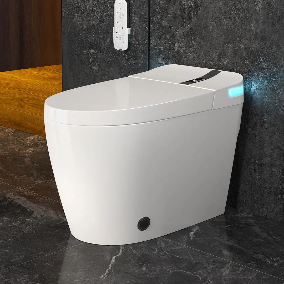 Brooklyn II Elongated Smart Bidet Toilet with Heated Seat, Sensor-Activated Flush, Bidet Wash & A... | Wayfair North America