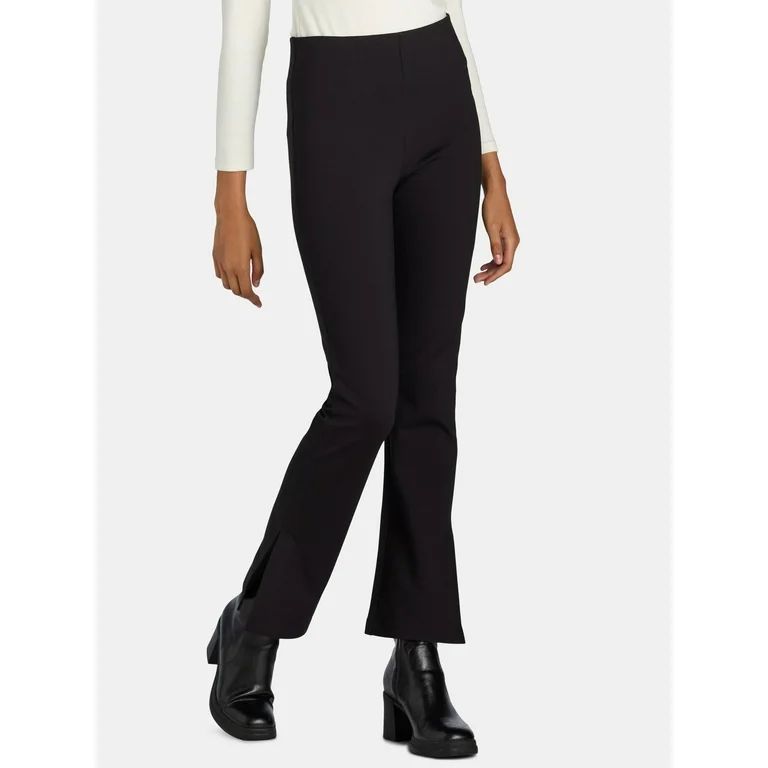 Time and Tru Women's Ponte Bootcut Pants, 28" Inseam, Size XS-XXXL | Walmart (US)