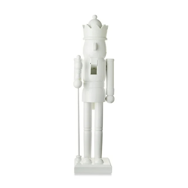 White Wooden Nutcracker Tabletop Decoration, 14.76 in, by Holiday Time - Walmart.com | Walmart (US)