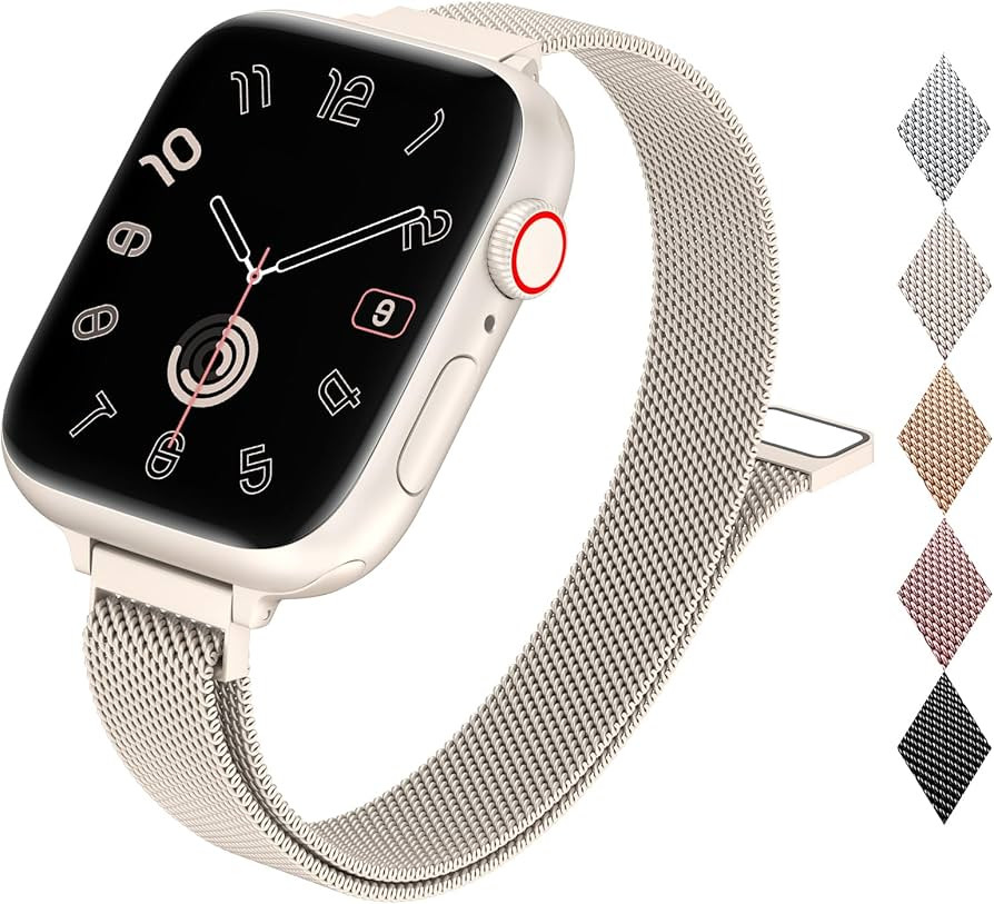 MARGE PLUS Slim Milanese Loop Compatible with Apple Watch Band for women 40mm 41mm 38mm 42mm 44mm... | Amazon (US)