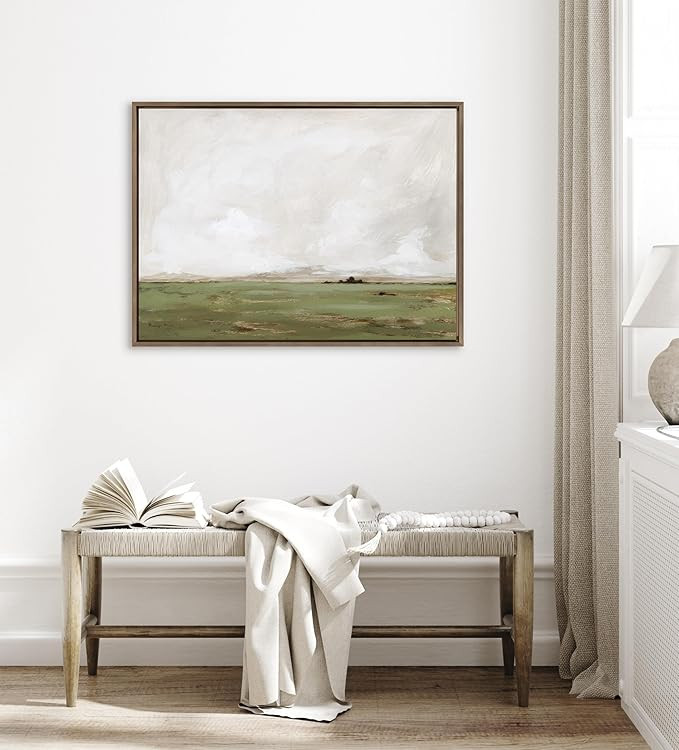 Kate and Laurel Sylvie Rest No 1 Framed Canvas Wall Art by Mackenzie Nelson, 41.5x31.5 Gold, Soft... | Amazon (US)