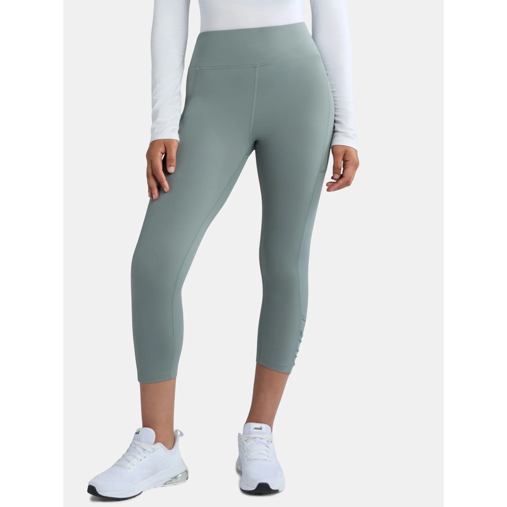 Avia Women's SoftSculpt Ruched High Rise Capri Leggings, Sizes XS-XXXL | Walmart (US)
