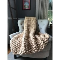 Beige Blanket - Chunky Knit Super Throw Soft Chenille Couch Neutral | Etsy (US)