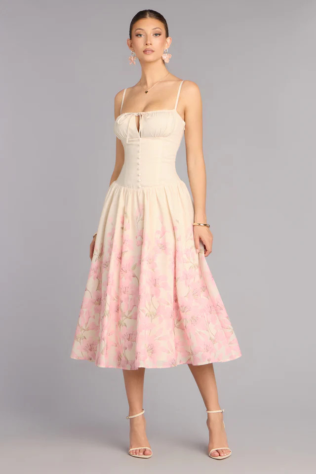 Daydream Bloom Floral Print Midi Dress | Windsor Stores