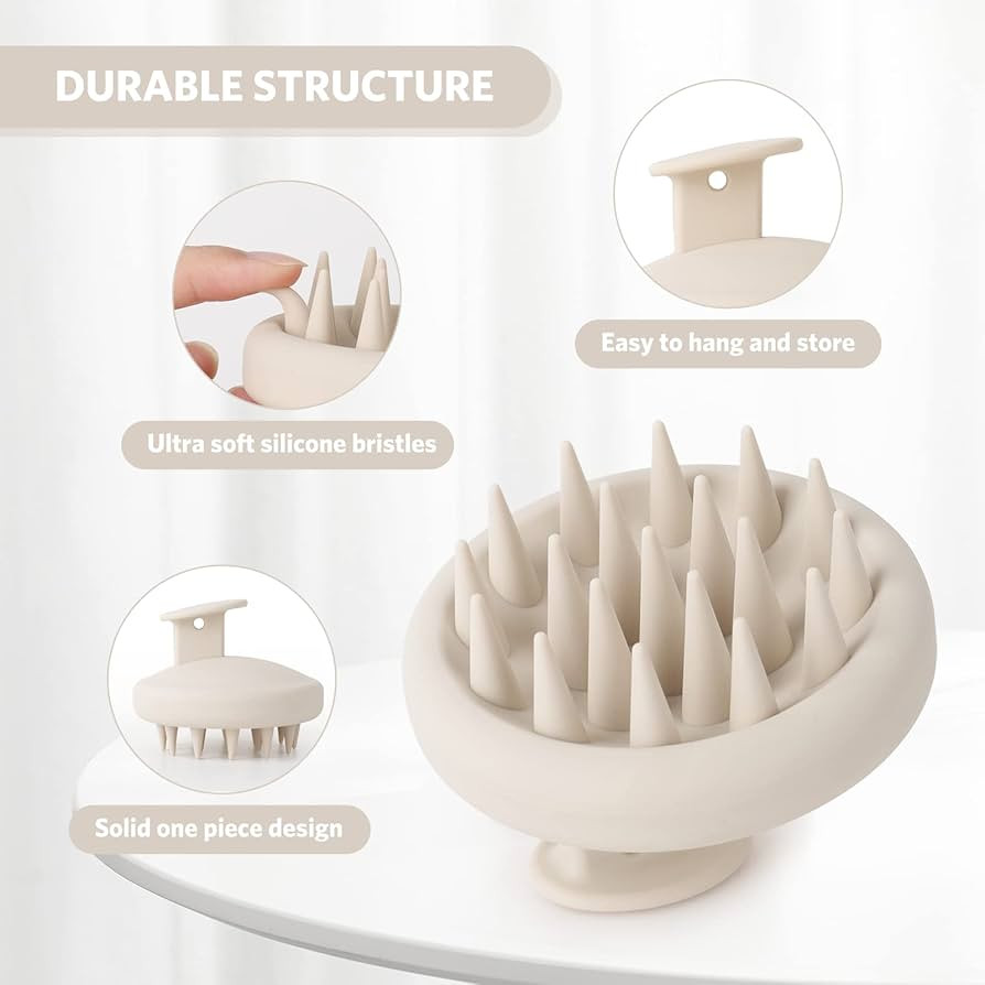 Sndyi Silicone Scalp Massager Shampoo Brush, Hair Scrubber with Soft Silicone Bristles, Scalp Scr... | Amazon (US)