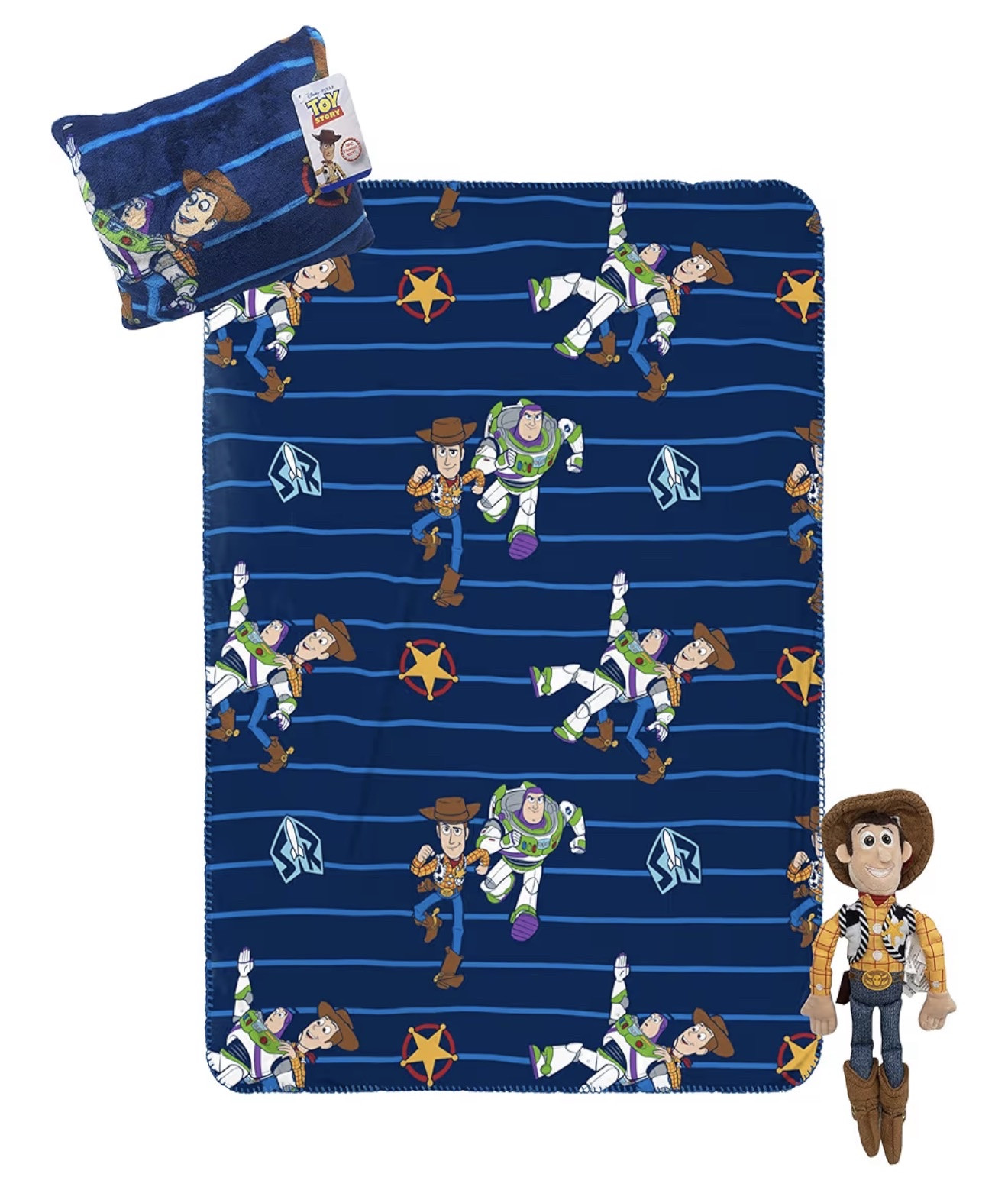 Disney Pixar Woody & Buzz Travel Blanket 