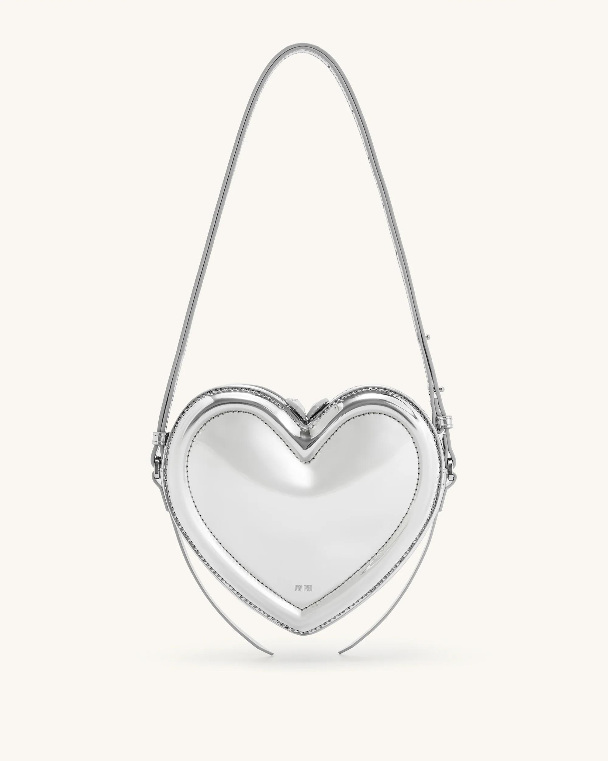 Arlene Heart Shaped Bag - Silver | JW PEI US