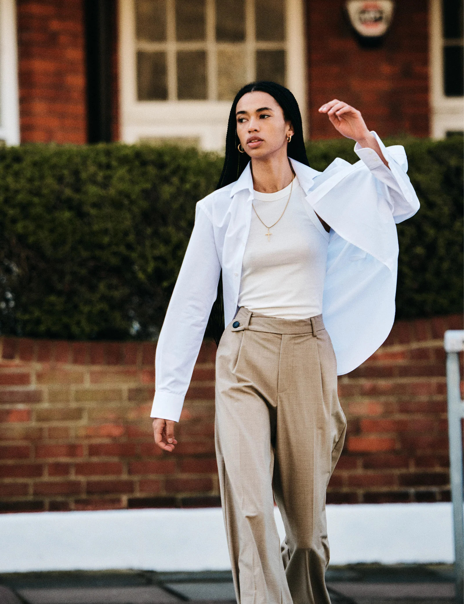 The Boyfriend: Poplin, White | With Nothing Underneath