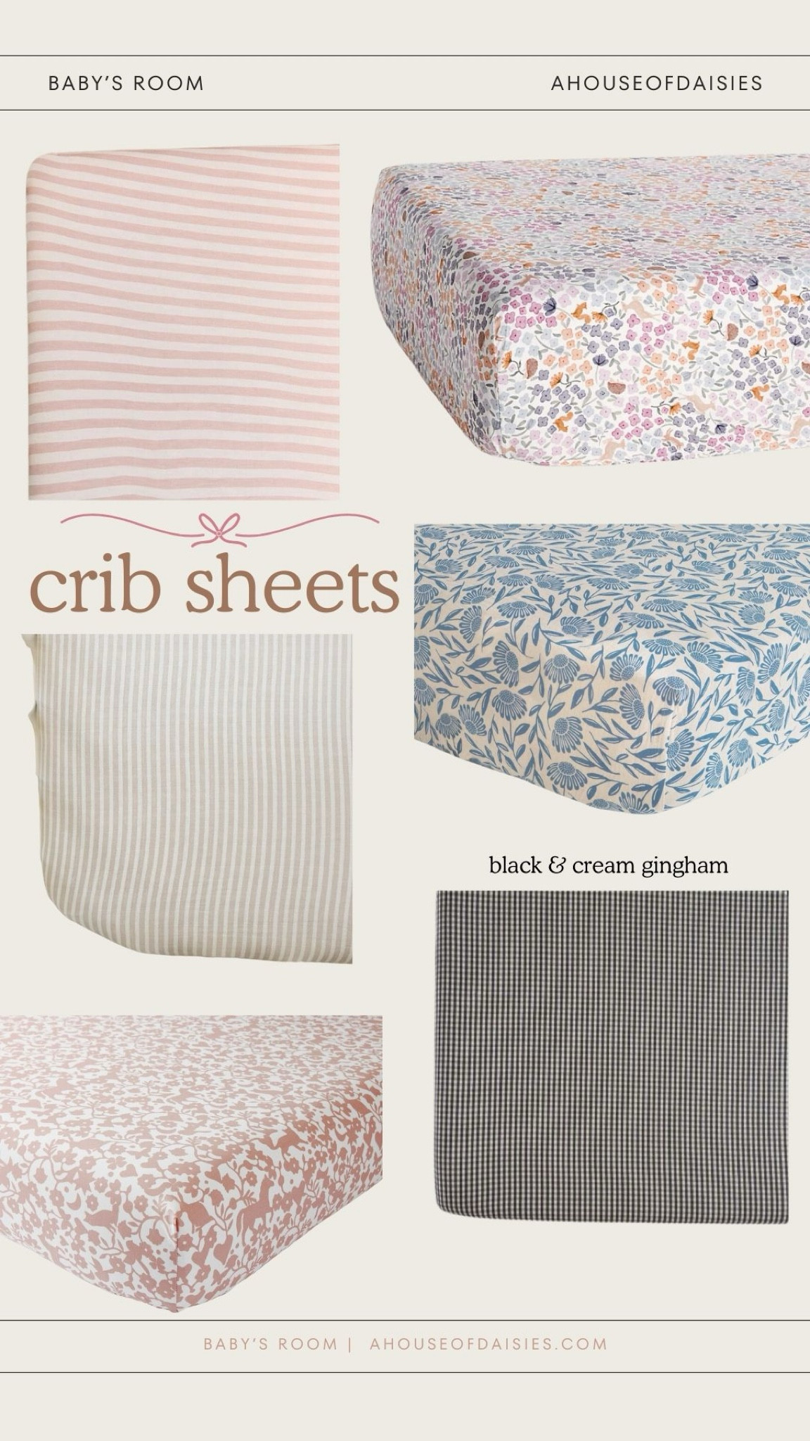 Crib sheets, nursery decor, gender neutral nursery, girly nursery 

#LTKBaby #LTKFindsUnder50 #LTKHome