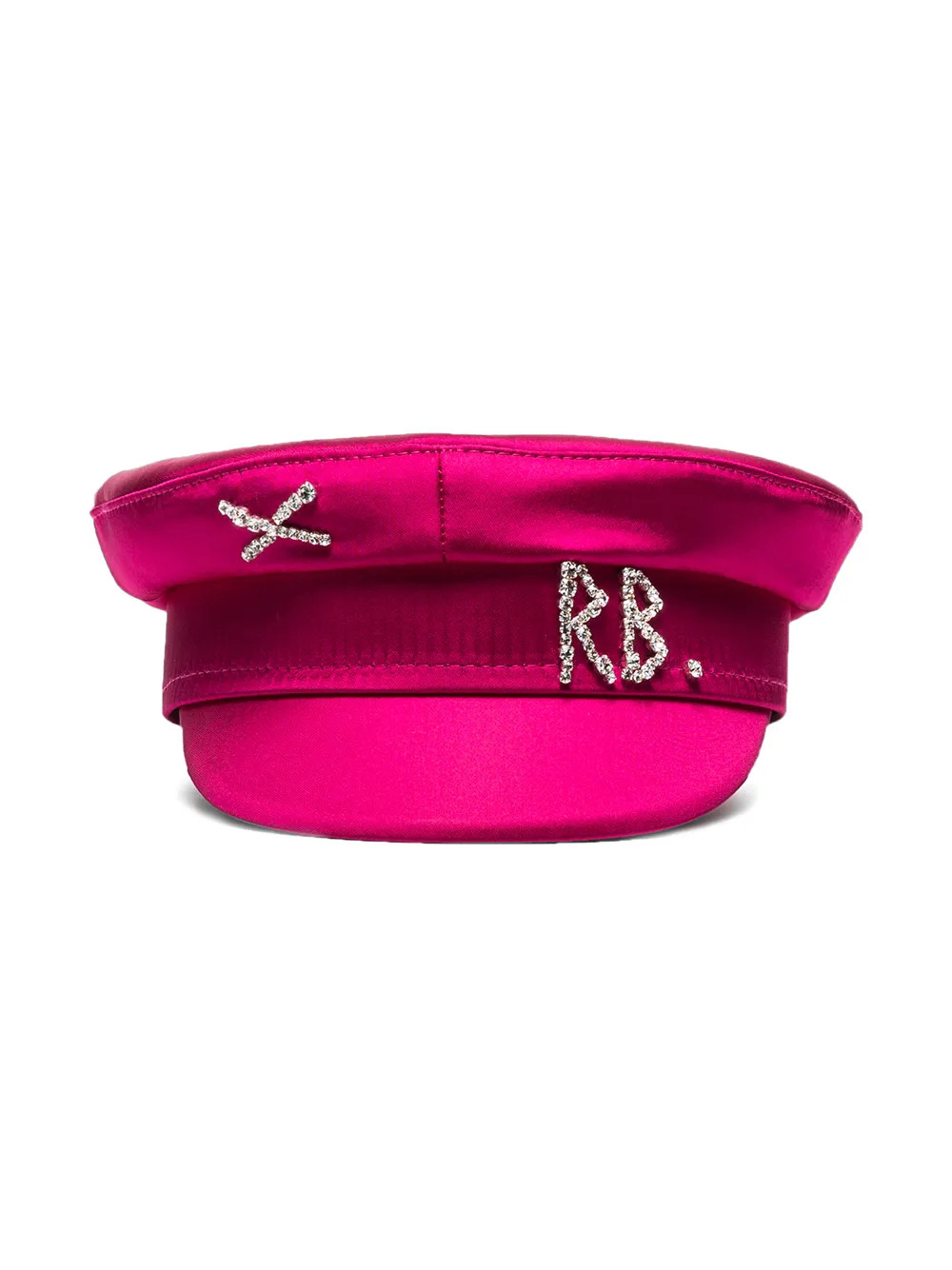Ruslan Baginskiy crystal-embellished Satin Baker Boy Hat | Pink | FARFETCH | Farfetch Global