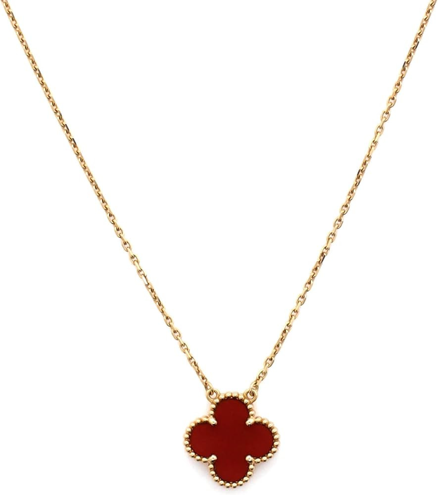 Amazon.com: Van Cleef & Arpels, Pre-Loved Vintage Alhambra Pendant Necklace 18K Yellow Gold and C... | Amazon (US)