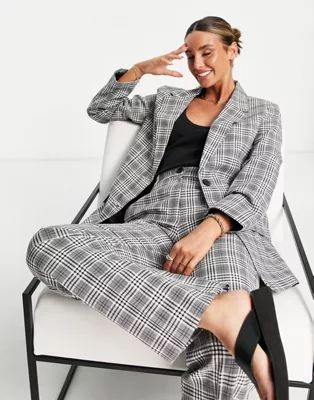 ASOS DESIGN Mix & Match suit blazer in gray check | ASOS (Global)
