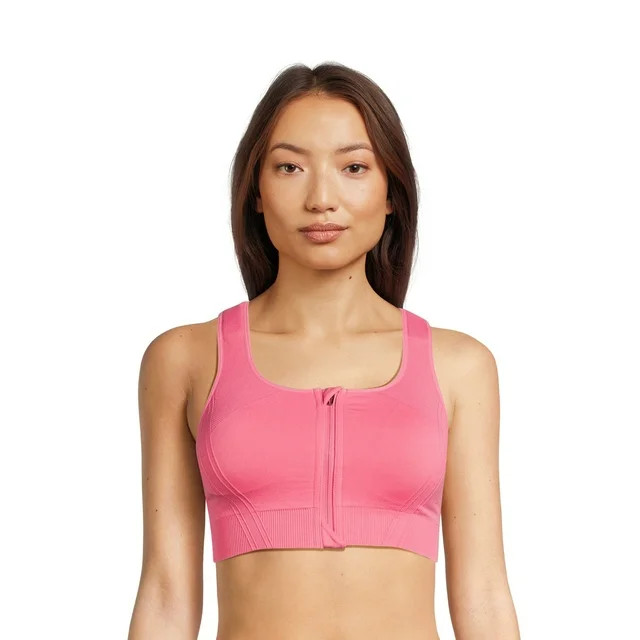 Avia Women's Medium Support Zip-Front Sports Bra | Walmart (US)