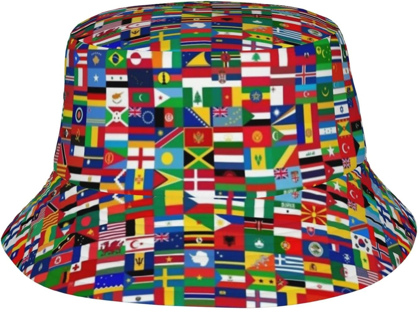 The World Flag Bucket Hat for Men Women Printed Fisherman Hat Packable Sun Cap Travel Outdoor Bea... | Amazon (US)