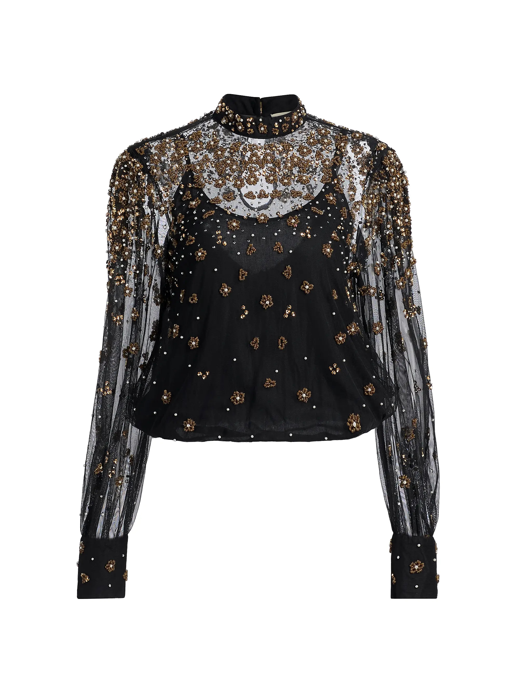 Bubble Sheer Cotton Blouse | Saks Fifth Avenue