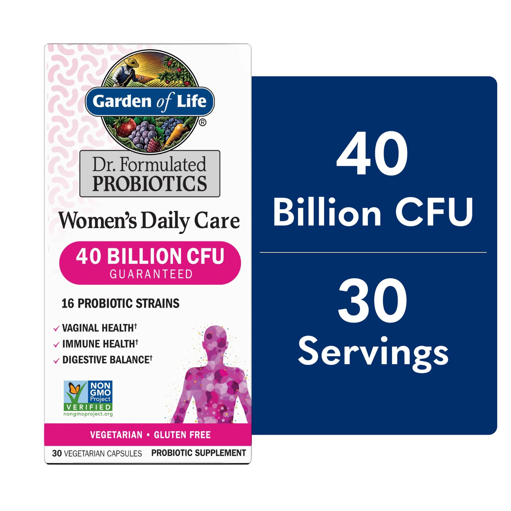 Garden of Life Dr. Formulated Women’s Health Daily Probiotics Vitamins for Digestive Gut Health... | Walmart (US)