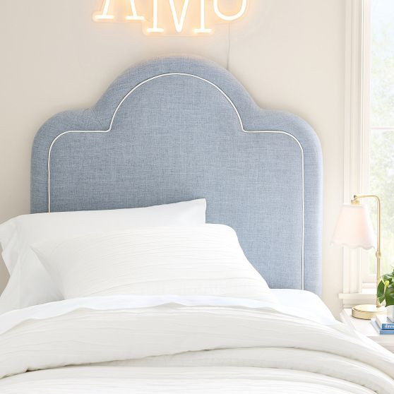 Smart Chelsea Piped No Nails Dorm Headboard | Pottery Barn Teen