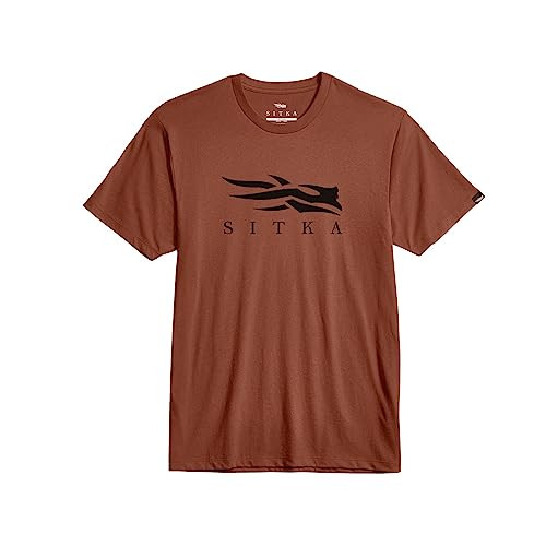 SITKA Gear Men's Everyday Cotton Short Sleeve Icon Tee Shirt, Red Sumac, X-Large | Amazon (US)