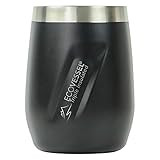 EcoVessel Insulated Wine Tumbler with Lid – Trimax “Port” Black Stainless Steel Coffee Tumbler, Whis | Amazon (US)