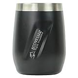 EcoVessel Insulated Wine Tumbler with Lid – Trimax “Port” Black Stainless Steel Coffee Tumbler, Whis | Amazon (US)