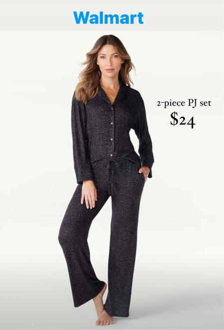 $24 Walmart Sofia Intimates Women's Notch Collar Pants Pajama Set, 2-Piece, Sizes XS-3X / women’s pajama  / Mother’s Day gift idea 

#LTKfindsunder50 #LTKover40 #LTKtravel