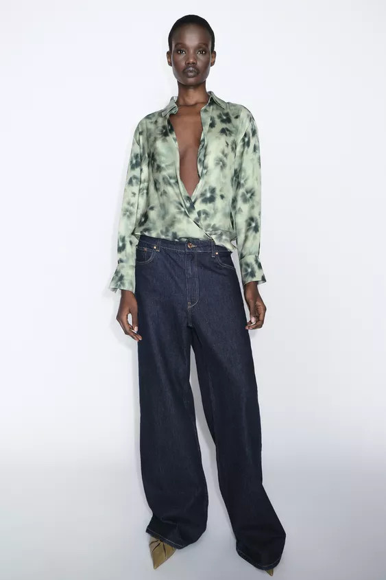 SATIN EFFECT BASIC SHIRT | Zara US