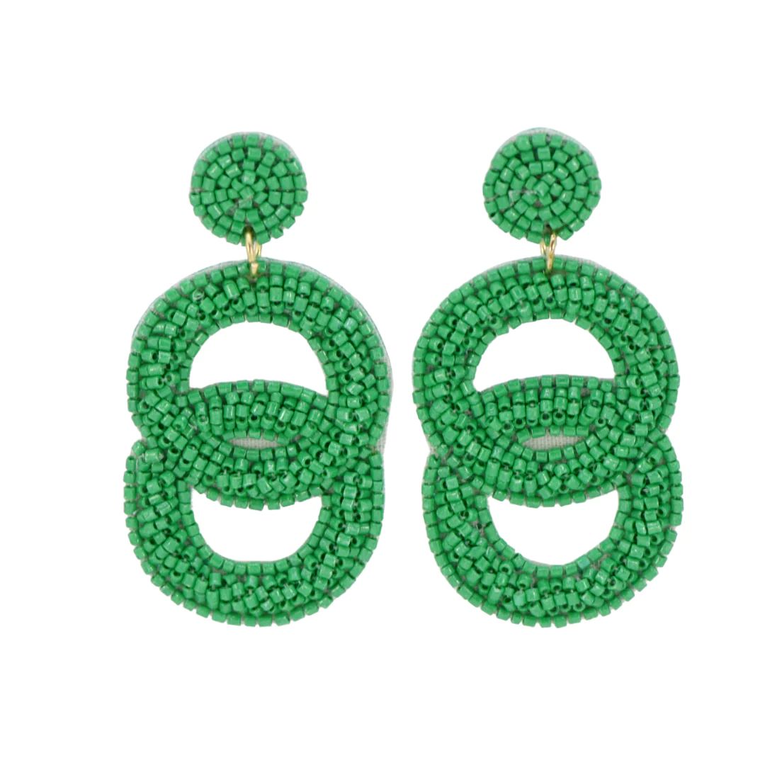 Green Beaded Loops | Epp and Co.