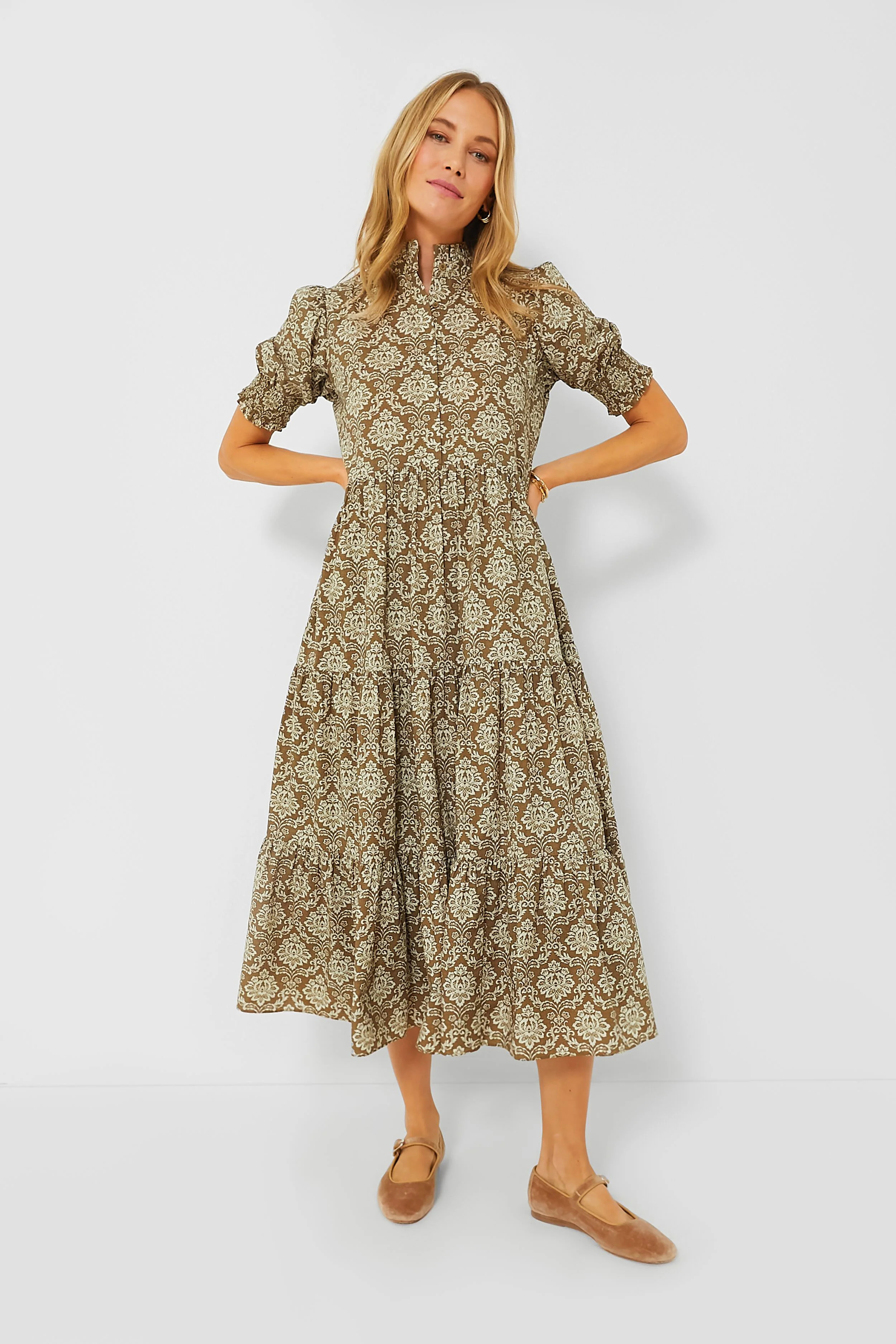 Moss Printed Bennett Midi Dress | Tuckernuck (US)
